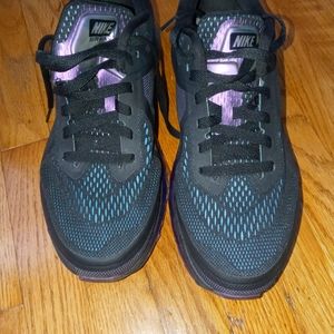 Navy blue and Purple Nike Air Max 2014